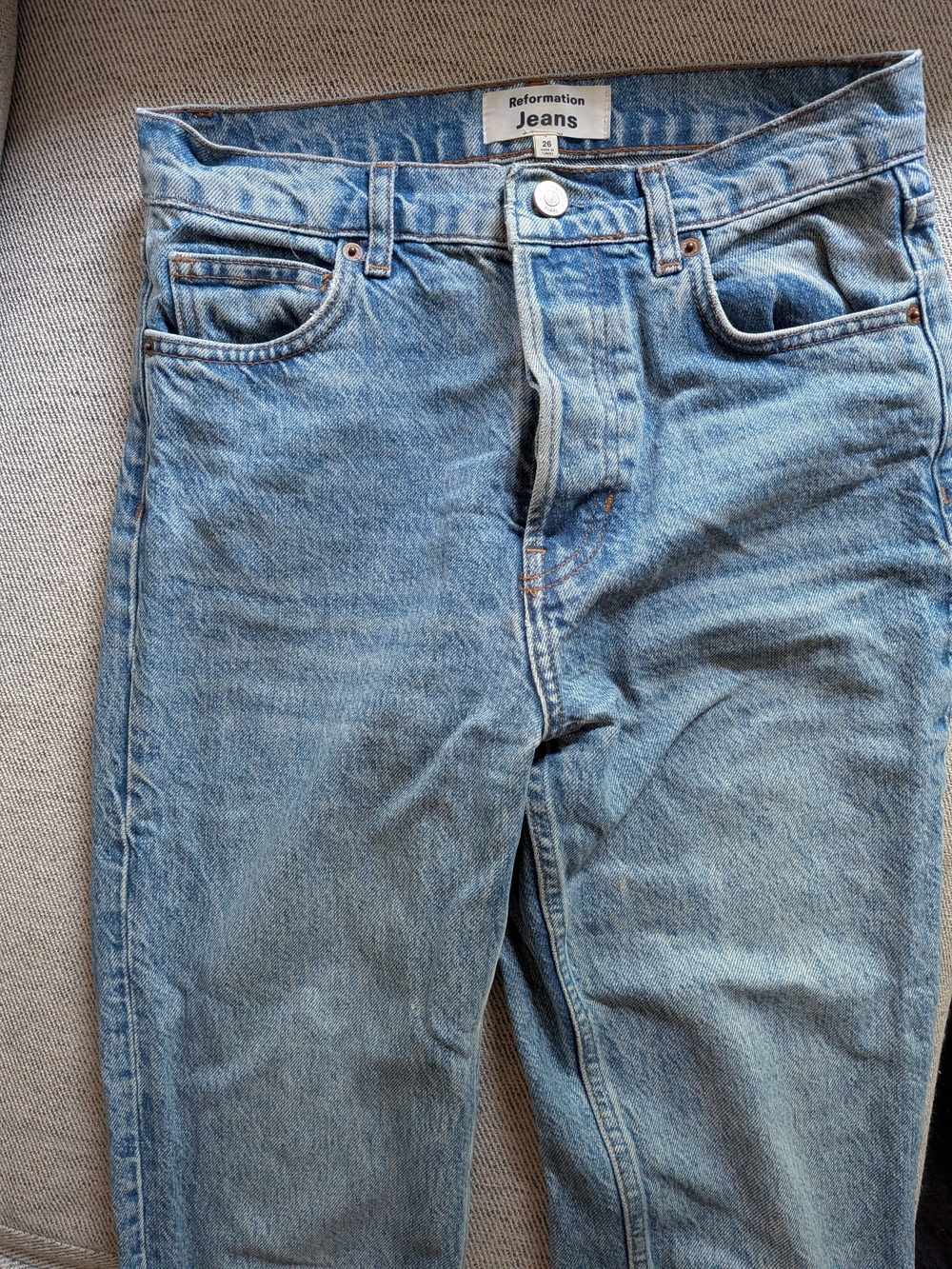 Reformation Light Blue Denim Jeans